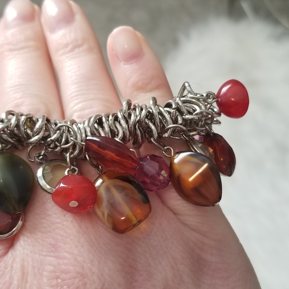 Bracelet, multi colored stones and jewels - Picture 7 of 9